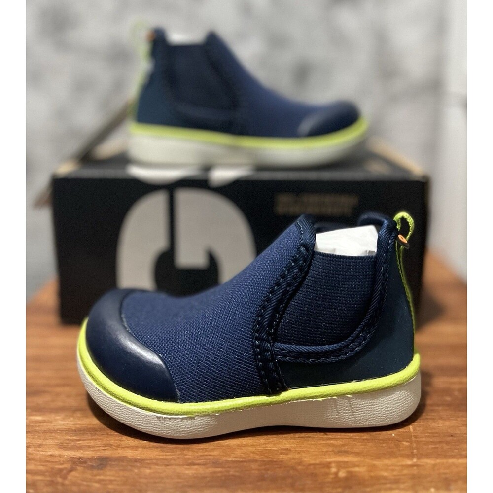 NEW Bogs Kicker Chelsea Water Resistant Boots Little Kid 6 Unisex Boy Girl Navy